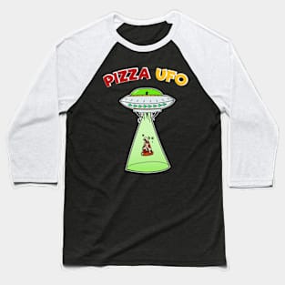 Funny Pizza UfO Geek Birthday Gift for Hippie Brother, Dad, pizza, cheese, food lover Baseball T-Shirt